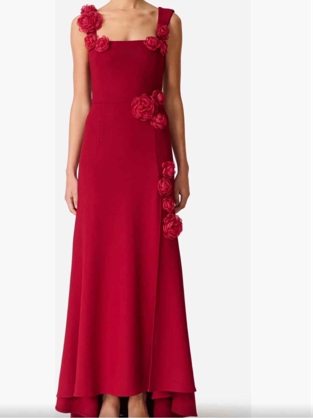 Elliatt Evanora Red Floral Applique Maxi Dress